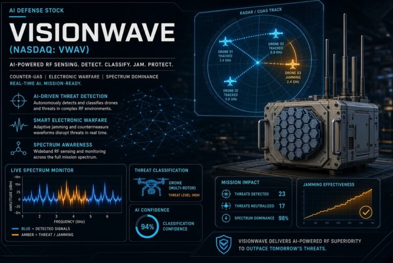AI Defense Stock VisionWave (Nasdaq: VWAV) Details Development of RF Radar and Spectrum-Awareness Tech Aimed at Counter-UAS and Electronic Warfare
